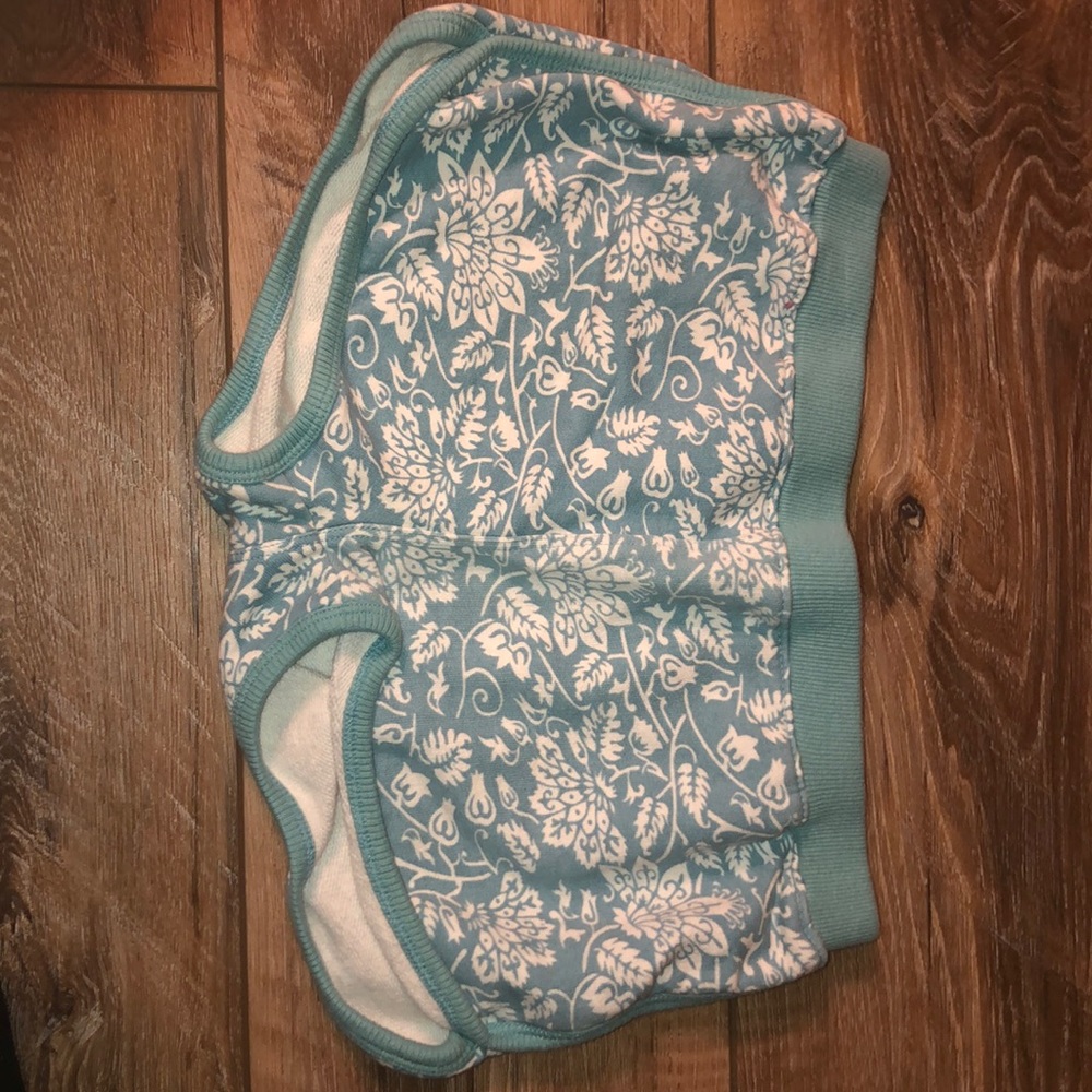 kids peek turquoise lounge shorts